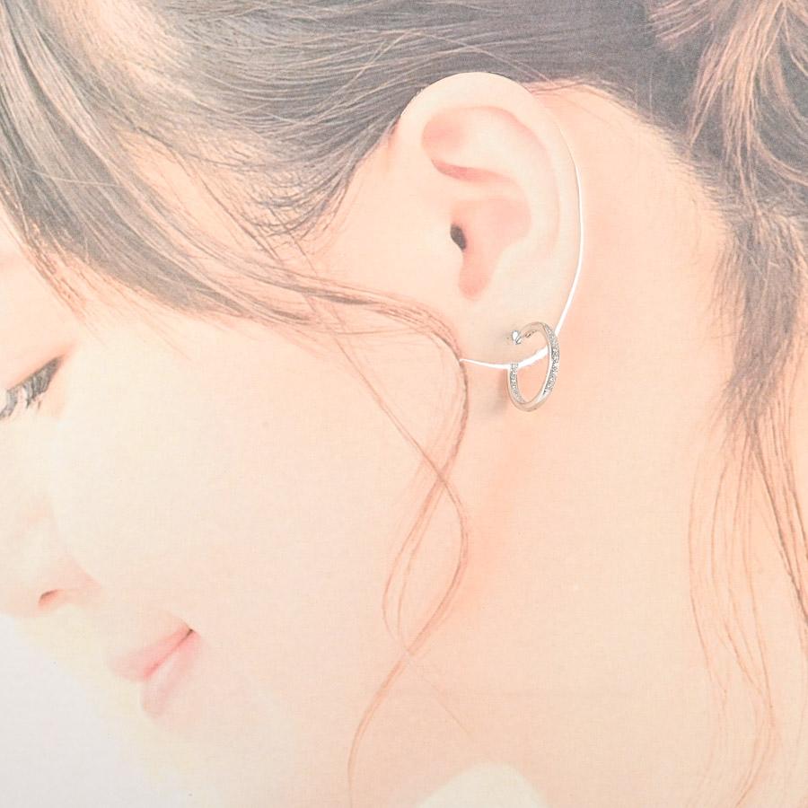 ダイヤ ピアス  ダイヤ チャーム:約W2xH17.5mm 3.7g レディース 中古A品の画像
