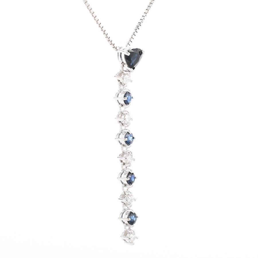 サファイア ネックレス サファイア1.16ct ダイヤ0.26ct 8.7g レディース 中古A品_2