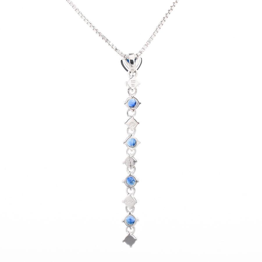 サファイア ネックレス サファイア1.16ct ダイヤ0.26ct 8.7g レディース 中古A品_4