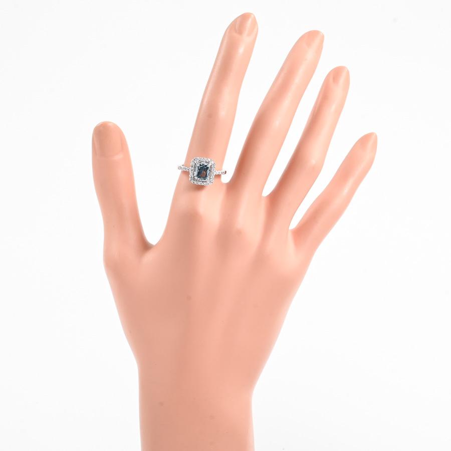 アクワマリン リング  アクワマリン0.75ct ダイヤ0.37ct 12.5号 4.6g レディース 中古A品の画像