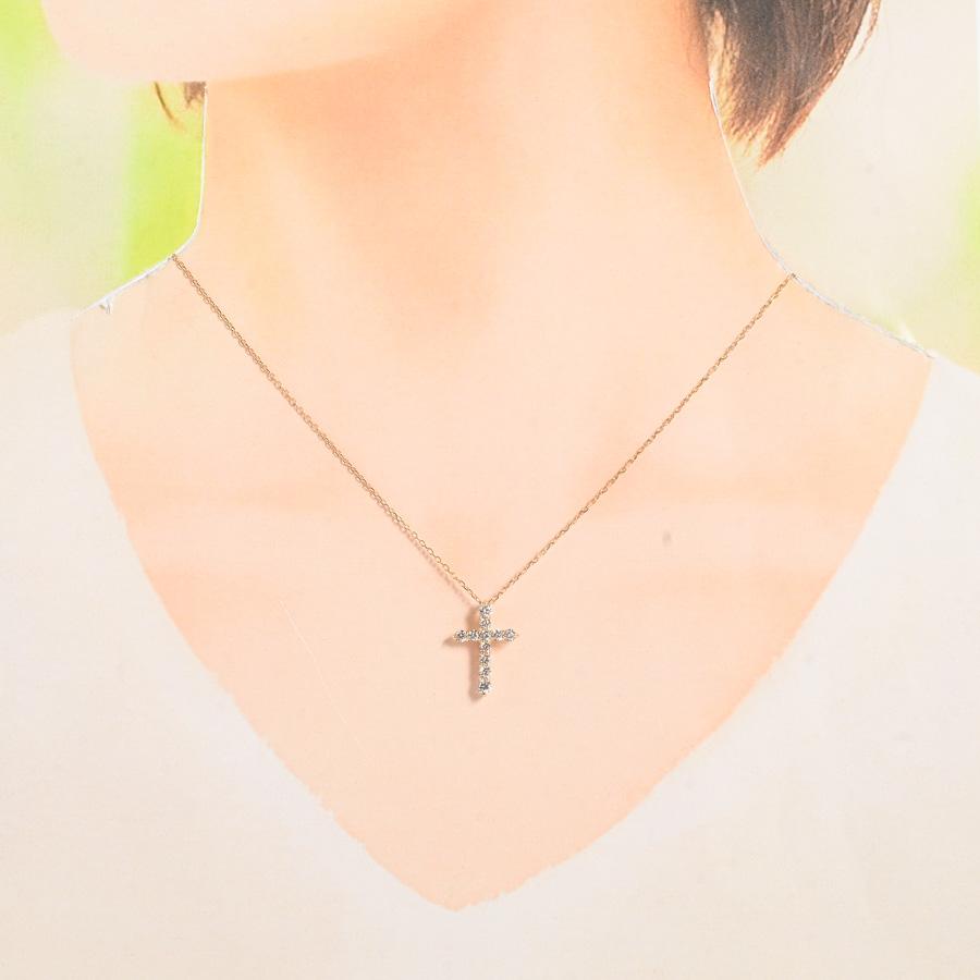 クロス  ダイヤ0.5ct 2.2g レディース 中古A品の画像