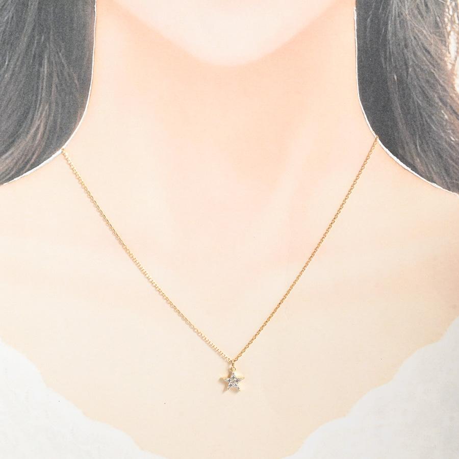 ダイヤ ネックレス  ダイヤ0.2ct 3.1g レディース 中古A品の画像