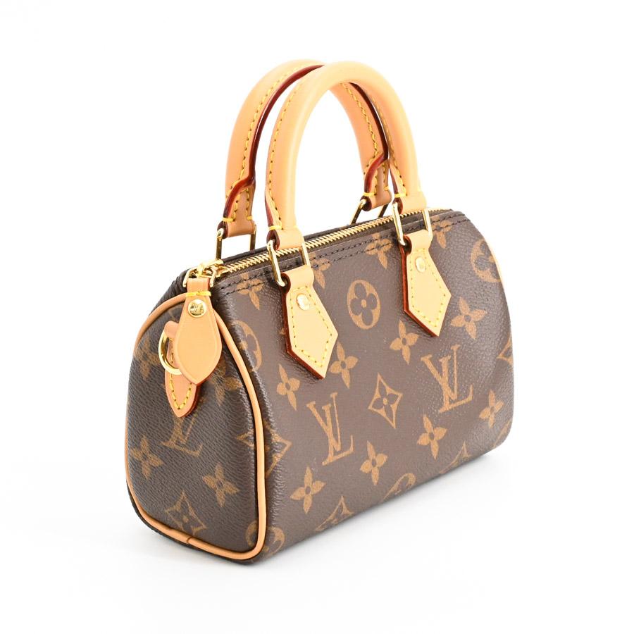 LOUIS VUITTON ルイ・ヴィトン ナノ･スピーディ 2Wayショルダーバッグ ブラウン M81085 TY0273 レディース【中古】【美品】 LOUIS VUITTON（ルイ・ヴィトン） ナノスピーディ ショルダーバッグ