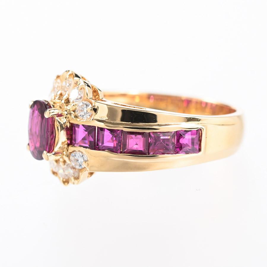 ルビー リング  ルビー0.55ct ルビー1.5ct ダイヤ0.24ct 11号 5.0g レディース 中古A品の画像