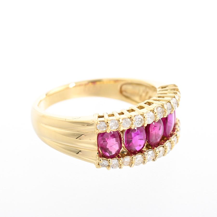 ルビー リング  ルビー1.17ct ダイヤ0.31ct 11.5号 4.7g レディース 中古A品の画像