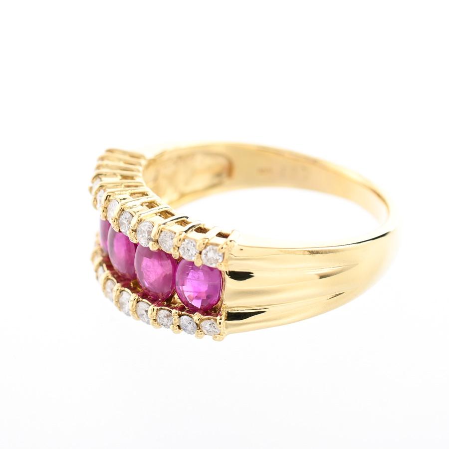 ルビー リング  ルビー1.17ct ダイヤ0.31ct 11.5号 4.7g レディース 中古A品の画像