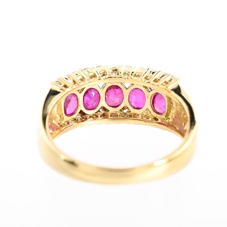 ルビー リング  ルビー1.17ct ダイヤ0.31ct 11.5号 4.7g レディース 中古A品の画像