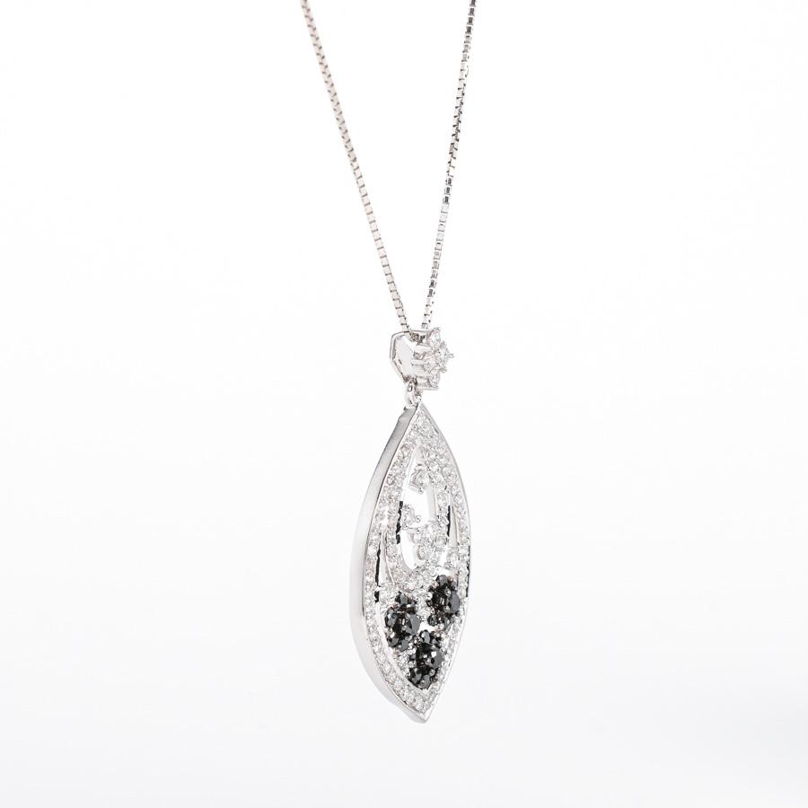 ダイヤ ネックレス  ダイヤ1ct ブラックダイヤ 5.8g レディース 中古A品の画像