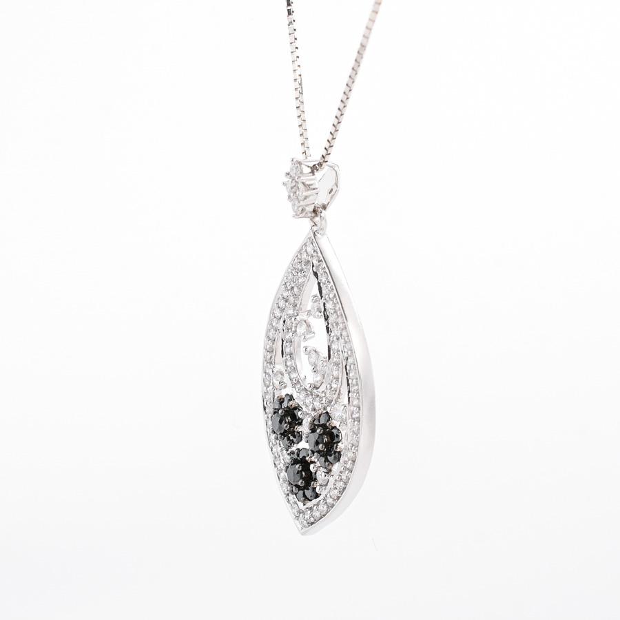ダイヤ ネックレス  ダイヤ1ct ブラックダイヤ 5.8g レディース 中古A品の画像