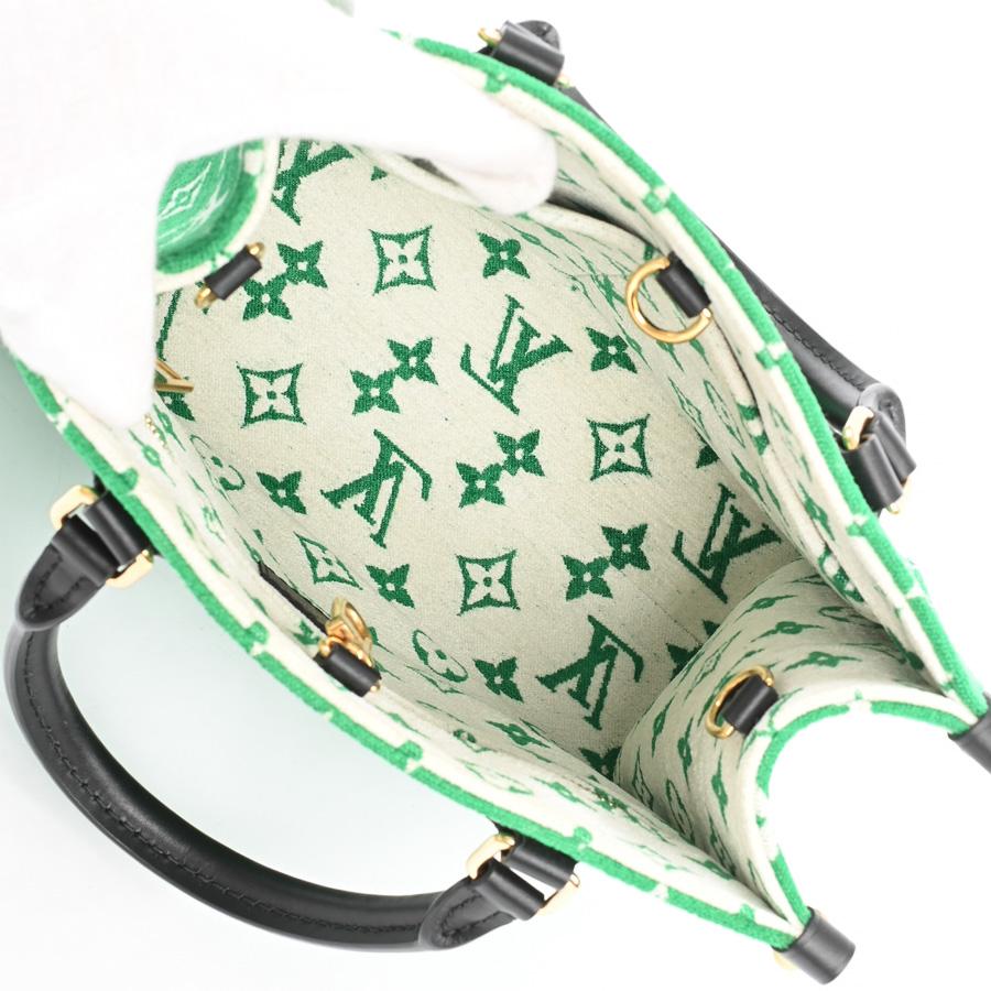 ルイ・ヴィトン LOUIS VUITTON オンザゴーPM M46216 グリーン ジャガード レディース ショルダーバッグ ルイ・ヴィトン LOUIS VUITTON オンザゴーPM M46216 グリーン