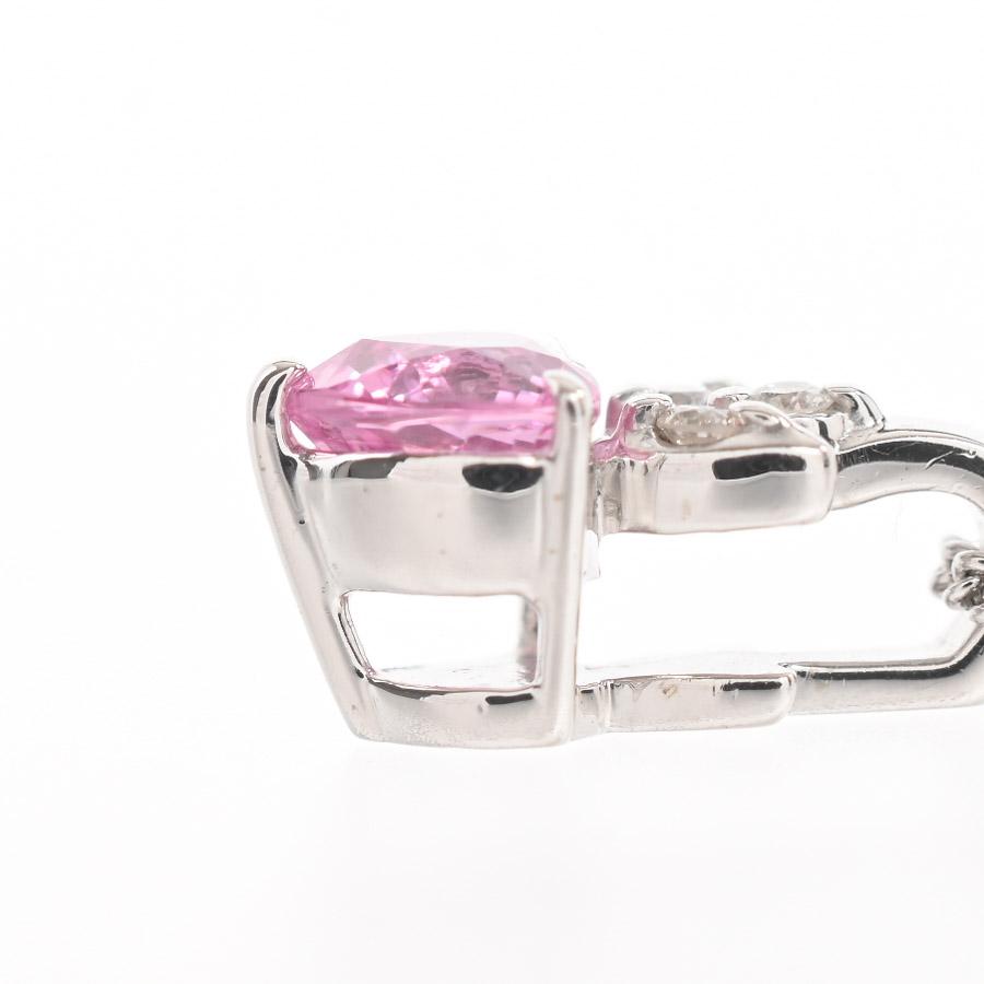 ピンクサファイア ネックレス  ピンクサファイア0.25ct ダイヤ0.01ct 2.3g レディース 中古A品の画像
