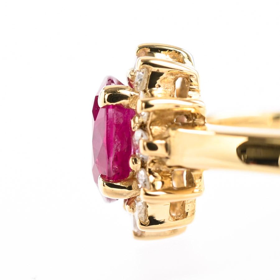 ルビー リング  ルビー0.63ct ダイヤ0.16ct 10.5号 2.4g レディース 中古A品の画像
