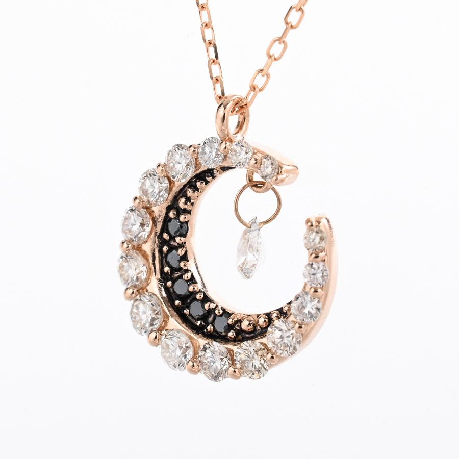 ダイヤ ネックレス  ダイヤ/ブラックダイヤ計0.7ct 3.7g レディース 中古A品の画像
