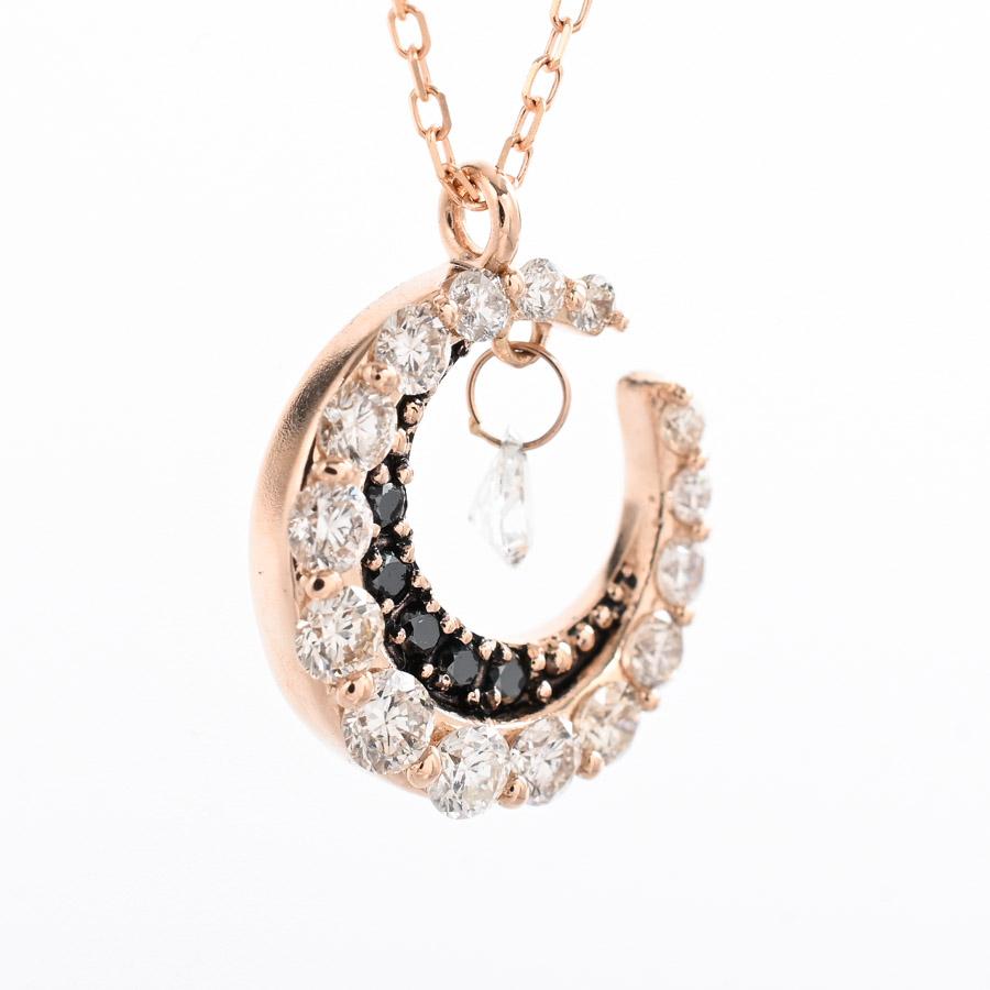 ダイヤ ネックレス  ダイヤ/ブラックダイヤ計0.7ct 3.7g レディース 中古A品の画像