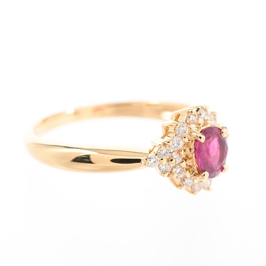ルビー リング  ルビー0.4ct ダイヤ0.18ct 12号 3.0g レディース 中古A品の画像