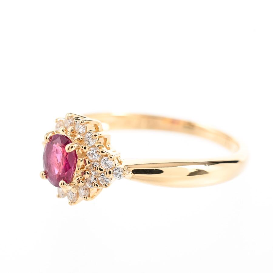 ルビー リング  ルビー0.4ct ダイヤ0.18ct 12号 3.0g レディース 中古A品の画像