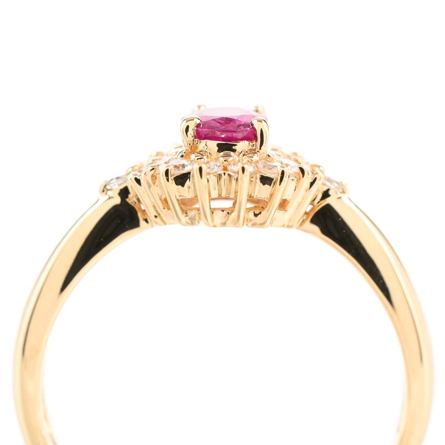 ルビー リング  ルビー0.4ct ダイヤ0.18ct 12号 3.0g レディース 中古A品の画像