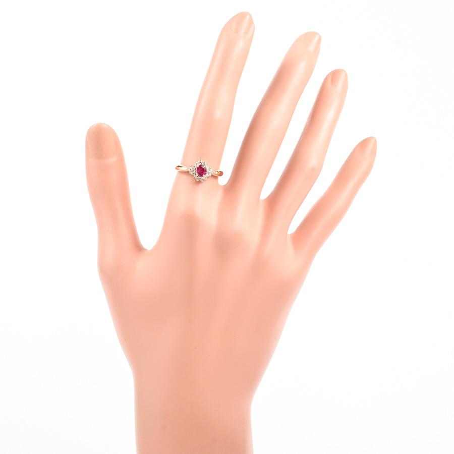ルビー リング  ルビー0.4ct ダイヤ0.18ct 12号 3.0g レディース 中古A品の画像