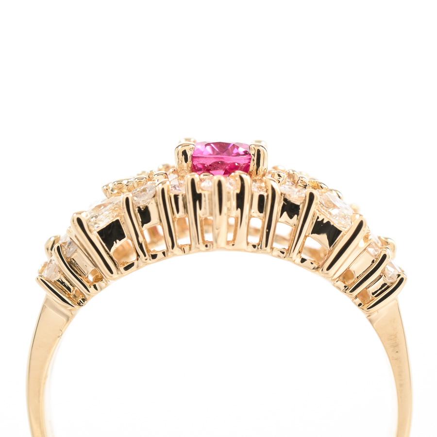 ルビー リング  ルビー ダイヤ0.5ct 11.5号 3.8g レディース 中古A品の画像