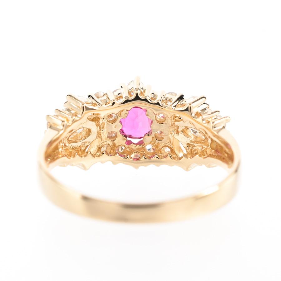 ルビー リング  ルビー ダイヤ0.5ct 11.5号 3.8g レディース 中古A品の画像