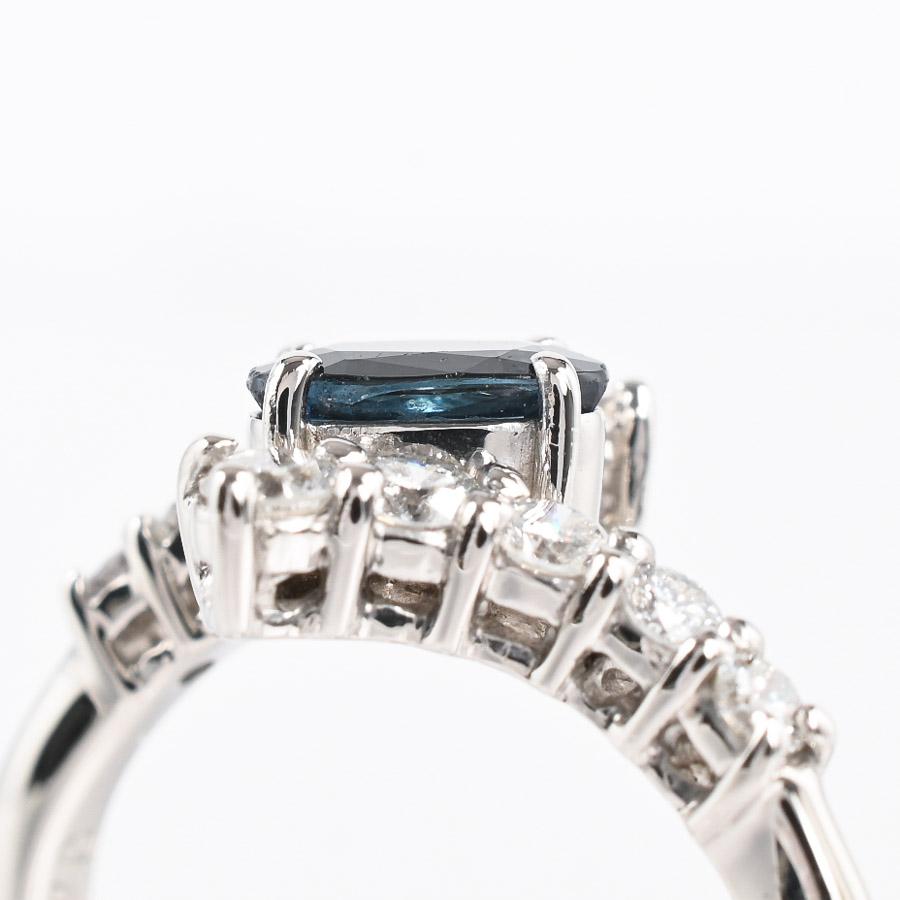 サファイア リング  サファイア0.41ct ダイヤ0.65ct 12号 4.3g レディース 中古A品の画像