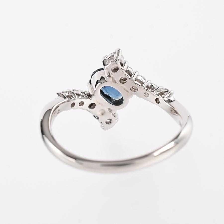 サファイア リング  サファイア0.41ct ダイヤ0.65ct 12号 4.3g レディース 中古A品の画像