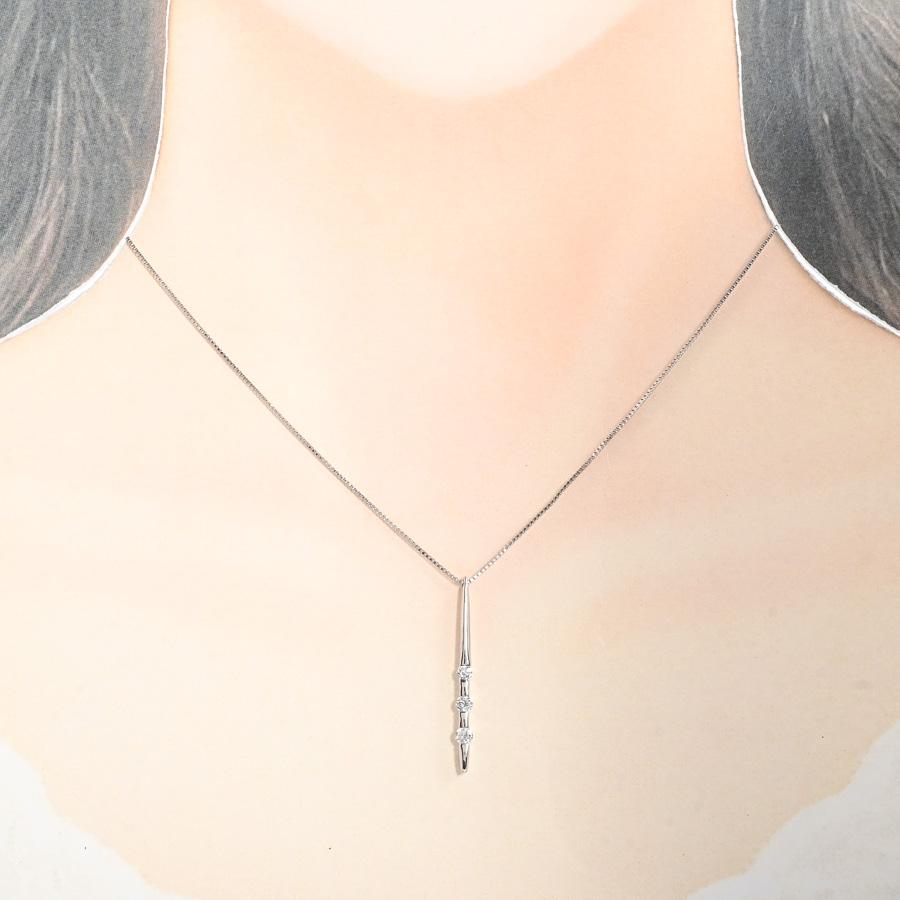ダイヤ ネックレス  ダイヤ0.3ct 3.7g レディース 中古A品の画像