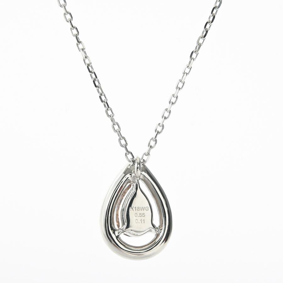 ブラウンダイヤ ネックレス  ブラウンダイヤ0.55ct ダイヤ0.11ct 3.1g レディース 中古A品の画像