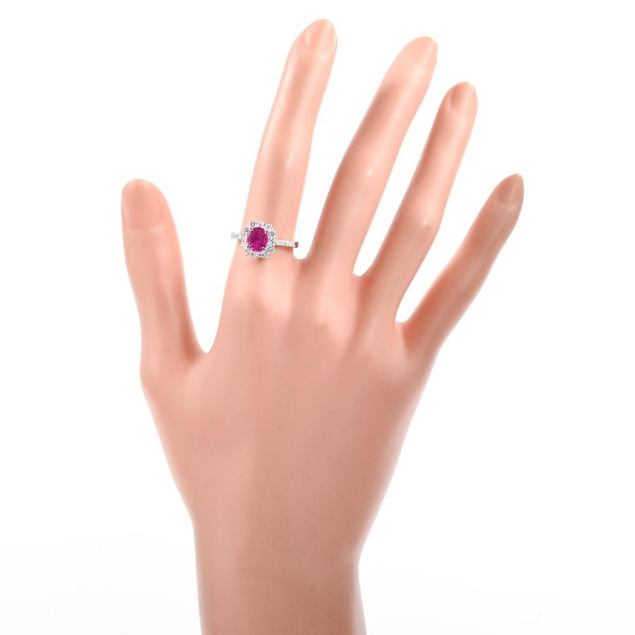 ルビー リング  ルビー1.135ct ダイヤ0.58ct 11.5号 4.3g レディース 中古A品の画像