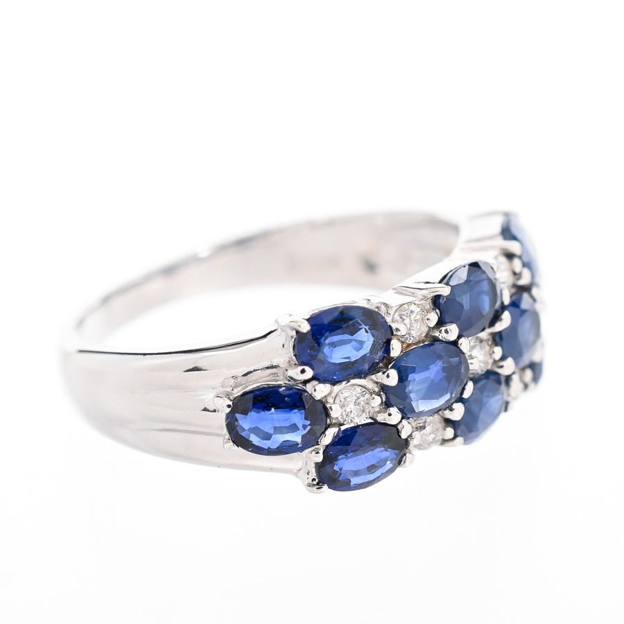 サファイア リング  サファイア1.98ct/ダイヤ0.12ct 12号 3.8g レディース 中古A品の画像