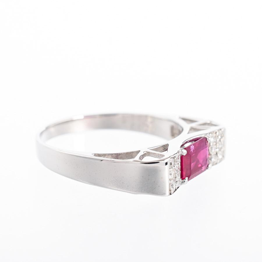 ルビー リング  ルビー0.7ct ダイヤ0.12ct 13号 3.5g レディース 中古A品の画像