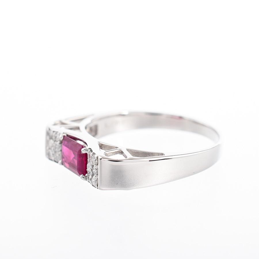 ルビー リング  ルビー0.7ct ダイヤ0.12ct 13号 3.5g レディース 中古A品の画像