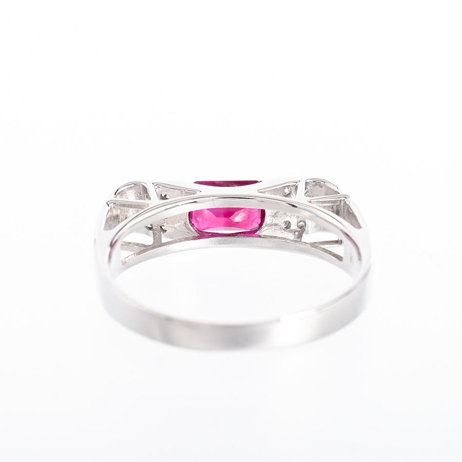 ルビー リング  ルビー0.7ct ダイヤ0.12ct 13号 3.5g レディース 中古A品の画像