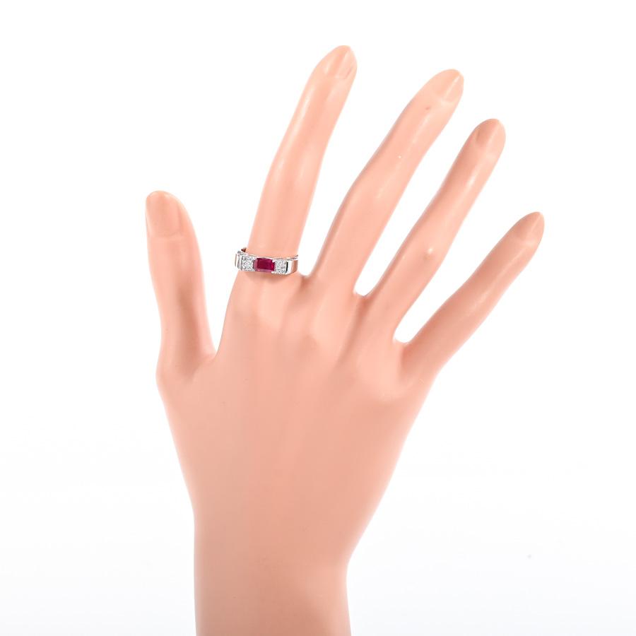 ルビー リング  ルビー0.7ct ダイヤ0.12ct 13号 3.5g レディース 中古A品の画像