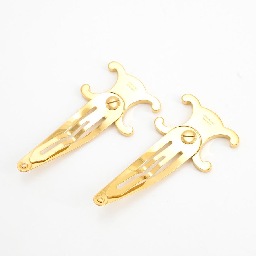 CELINE スナップヘアクリップ 2セット ゴールド CELINE（セリーヌ） スナップヘアクリップ2コセット ジュエリーその他