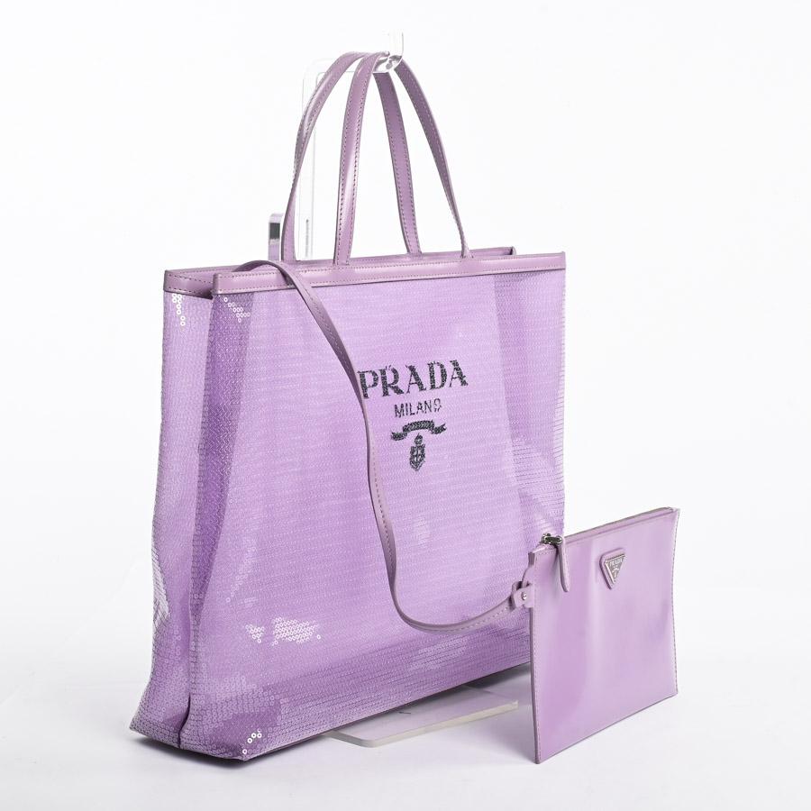 PRADA（プラダ） メッシュトートバッグ トートバッグ 1BG416 パープル 