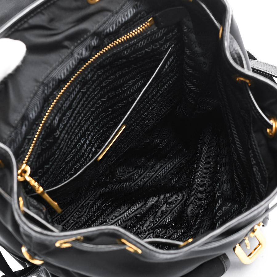 プラダ バックパック バックパック　リュックサック  1BZ677 ブラック レディース  中古A品の画像