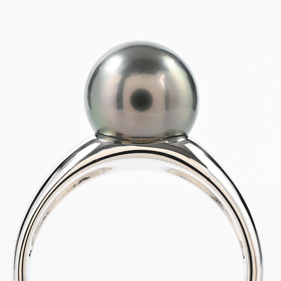 パール リング  ブラックパール10mm #16.5 8.1g レディース 中古A品の画像