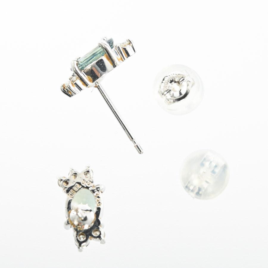 クリソベリル ピアス  クリソベリル0.5/0.58ct ダイヤ0.07/0.07ct チャーム:約W5xH10mm 1.7g レディース 中古A品の画像