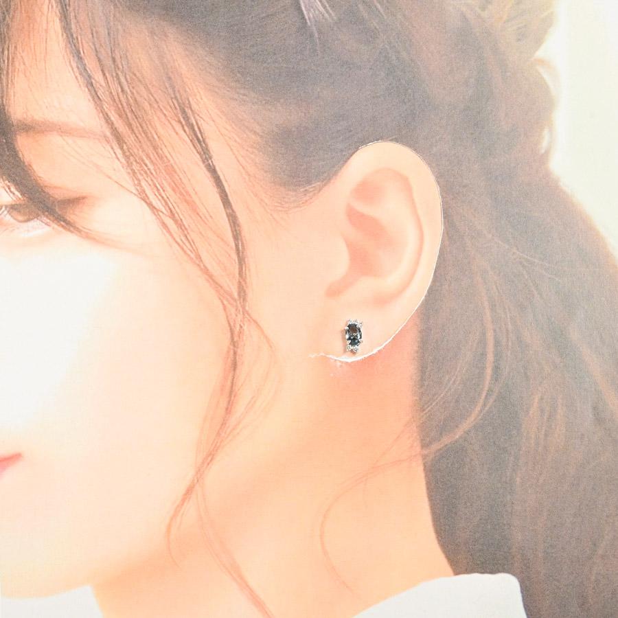 クリソベリル ピアス  クリソベリル0.5/0.58ct ダイヤ0.07/0.07ct チャーム:約W5xH10mm 1.7g レディース 中古A品の画像