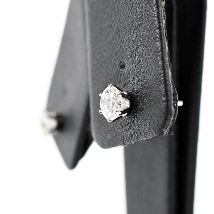 ダイヤ ピアス  ダイヤ0.383/0.372ct  0.6g レディース 中古A品の画像