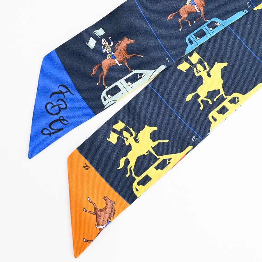 HERMES ツイリー スカーフ ネイビー系 HERMES（エルメス） ツイリー スカーフ ネイビー ユニセックス 中古SA