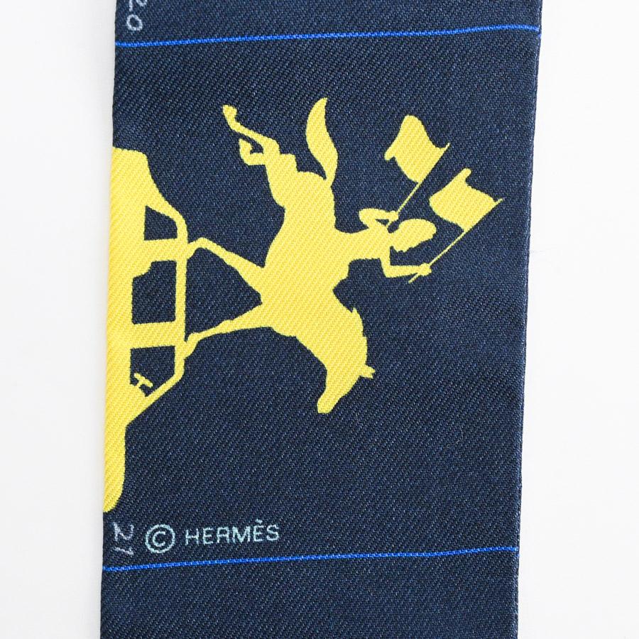 HERMES ツイリー スカーフ ネイビー系 HERMES（エルメス） ツイリー スカーフ ネイビー ユニセックス 中古SA