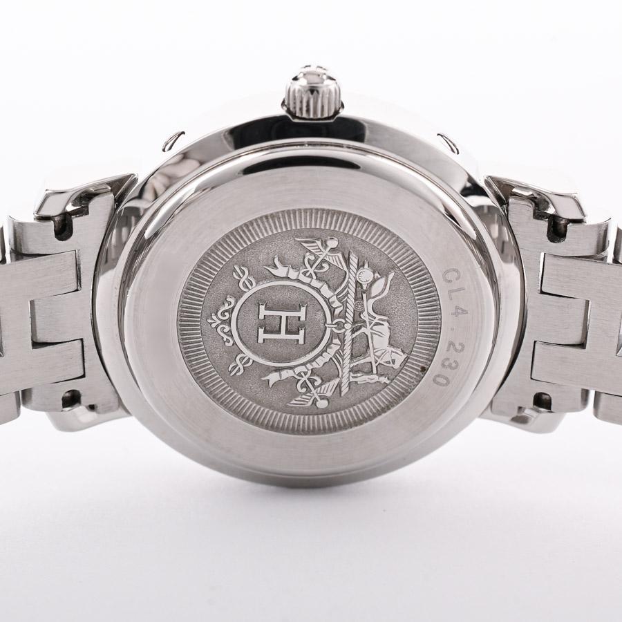 エルメス クリッパー 腕時計 CL4.230  ピンクシェル レディース 中古A品の画像