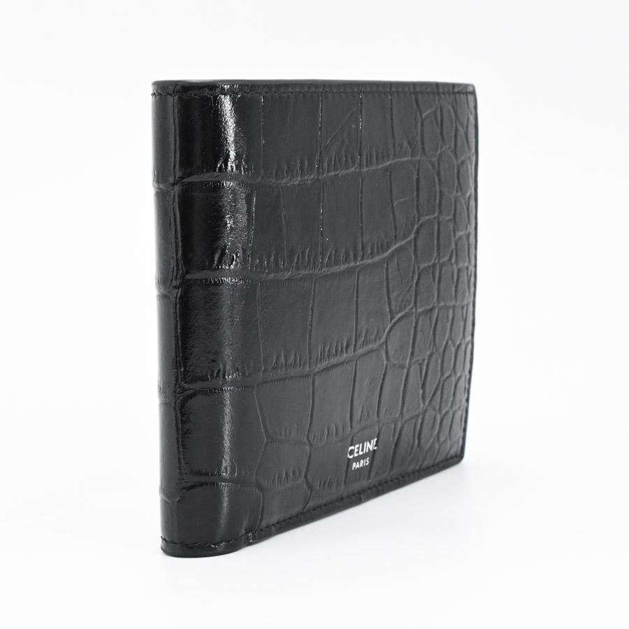 セリーヌ バイフォールドウォレット 二つ折財布  10C873 ブラック メンズ  中古A品の画像