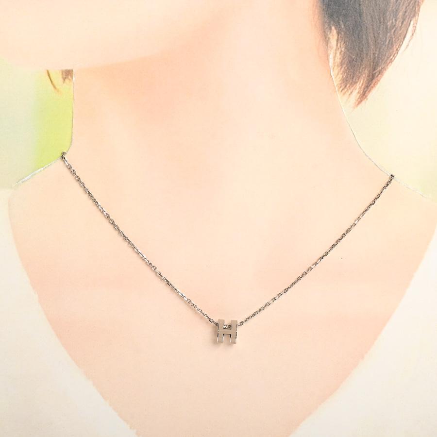 エルメス ミニポップH ネックレス   グレージュ レディース  中古A品の画像