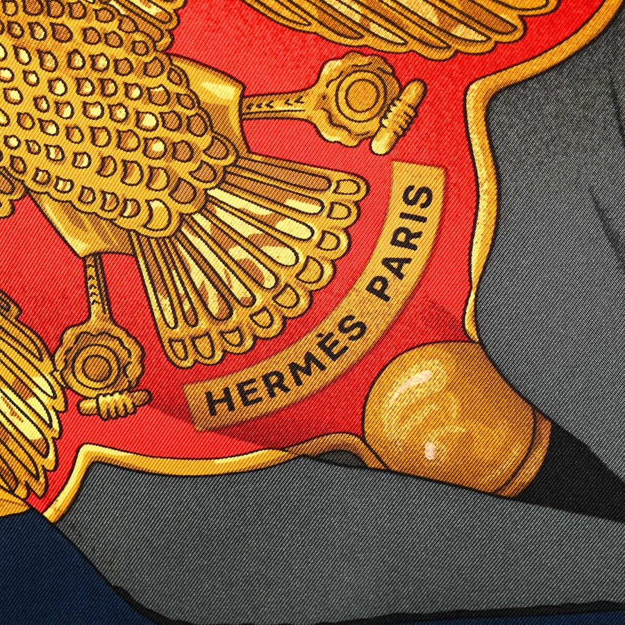 HERMES（エルメス） カレ90 スカーフ レッド レディース 中古AB品