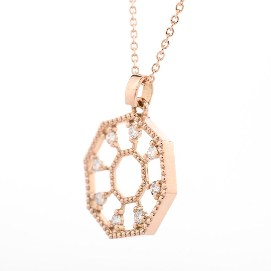 ダイヤ ネックレス  ダイヤ0.17ct 3.4g レディース 中古A品の画像