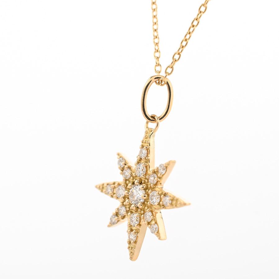 ダイヤ ネックレス  ダイヤ0.19ct 2.2g レディース 中古A品の画像