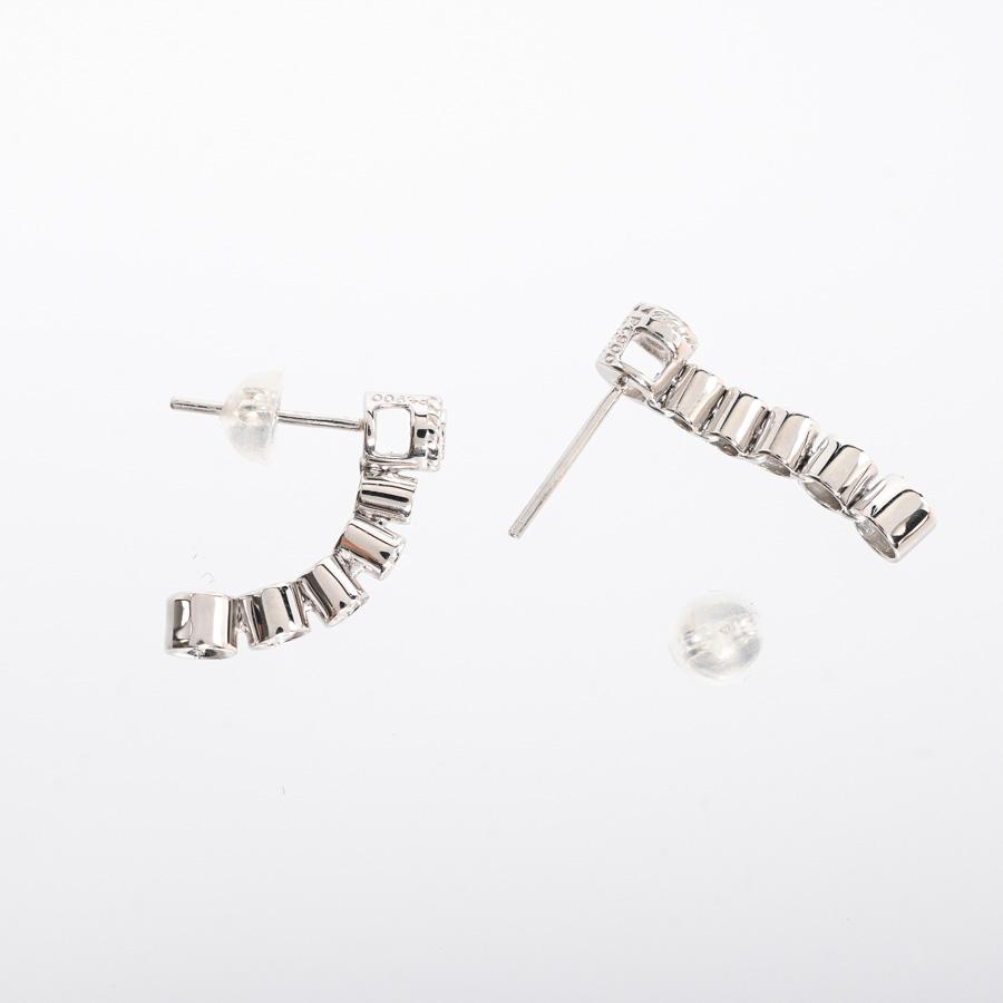 ダイヤ ピアス  ダイヤ チャーム:約W4xH19mm 3.1g レディース 中古A品の画像